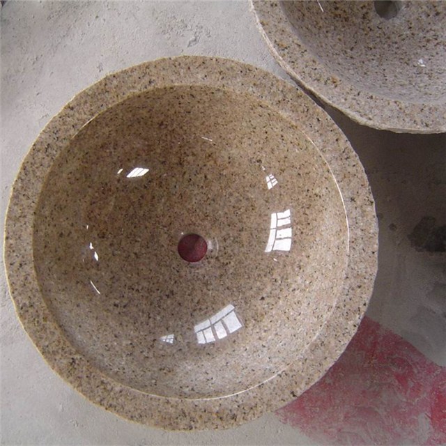 yellow granite sink